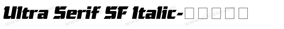 Ultra Serif SF Italic字体转换